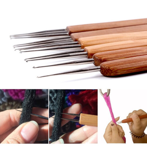 Crochet hooks (wooden handle)